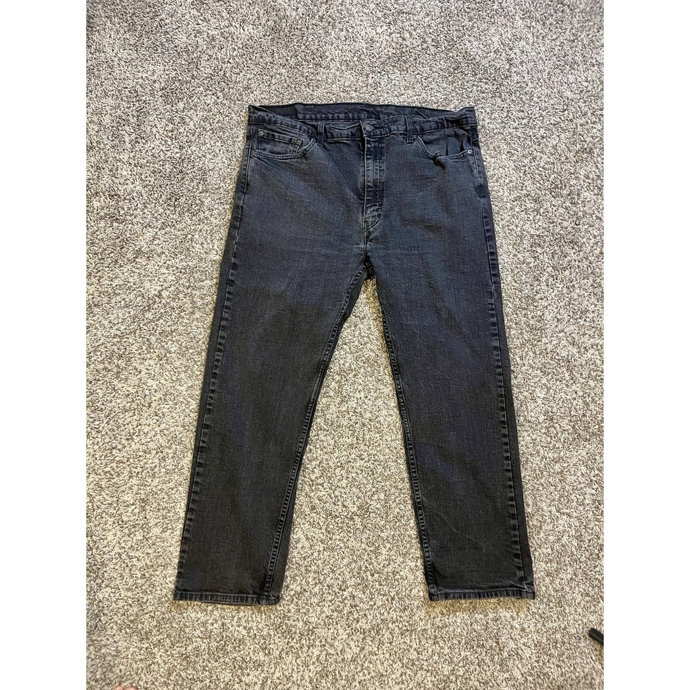 Levis 505 Jeans Men 40x30 Black Regular Fit Straight Leg Medium Wash